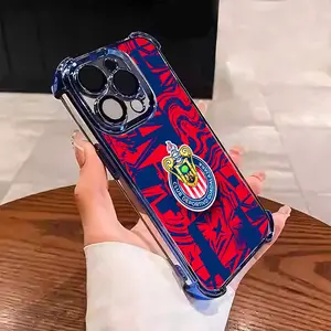 Chivas Guadalajara Mexican football club Suitable for Aesthetic Electroplated TPU Casing For iphone 17 16 15 14 13 12 11 X XS PRO PLUS MAX AIR Four Corners Anti-Fall Transparent Casual Soft Silicone Phone Cases Perfect Gift for Men's L1736