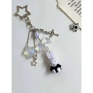Cute Rabbit Design Keychain, Fashionable Keychain for Women & Men, Trendy All-match Keychain for Birthday Gift