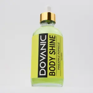 PINEAPPLE POPSICLE Body Oil, Body Shine – Fun, Zesty & Tropical Skin Glow Boost 4oz, Nourishing, Lightweight, Golden Jojoba, Coconut, Sunflower, Comfort