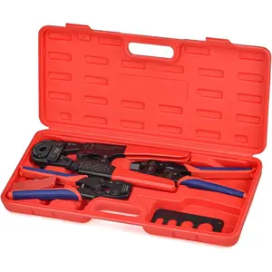 iCrimp PEX Crimp Tool Set with Copper Pipe Crimper for 3/8'', 1/2'', 3/4'', 1'' , PEX Clamp Tool, PEX Removal Tool and Pex Cutting Tool Included