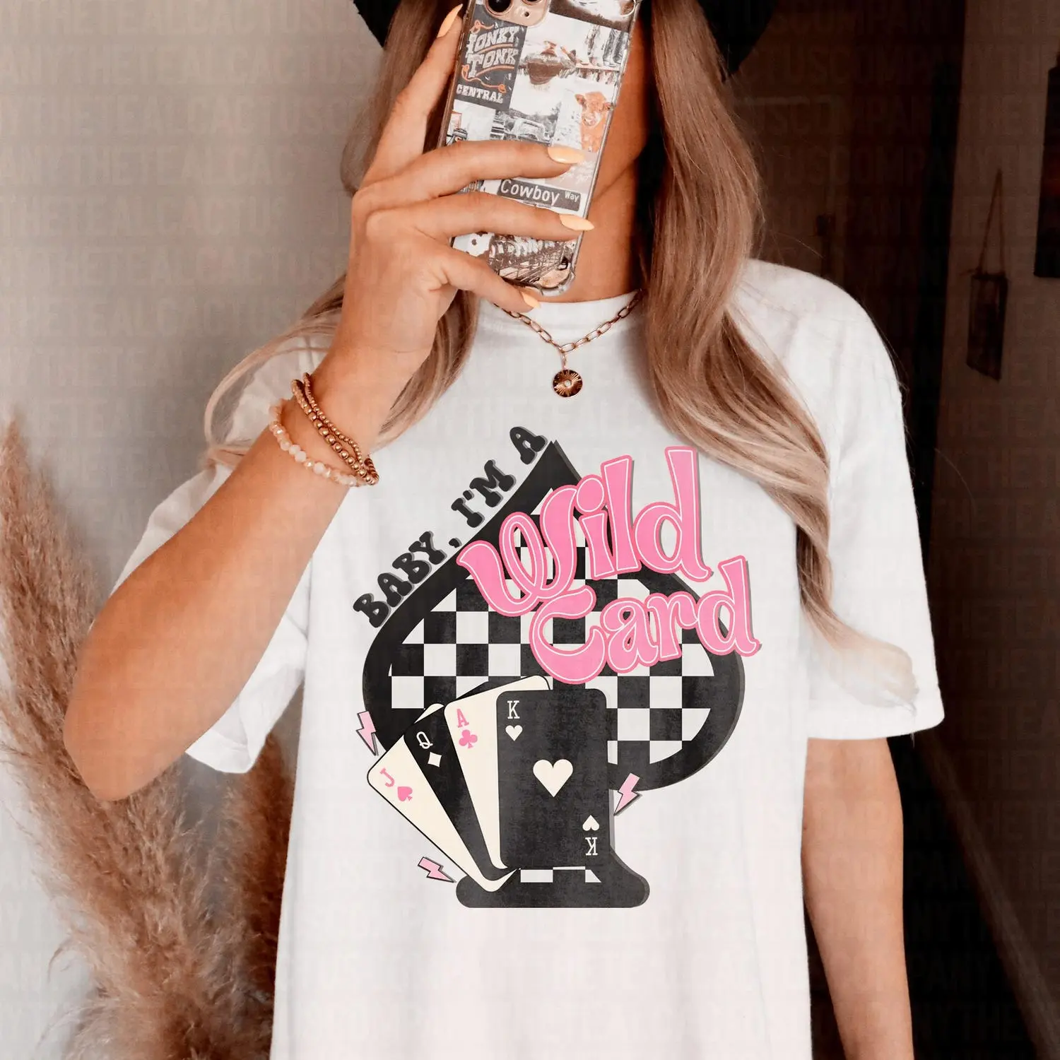 Baby I'm A Wild Card Tee, Western Graphic Tee, Western Trendy, Women's Western Graphic Shirt, Concert Graphic Tee, Country Shirt TOWTP