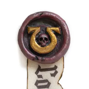 Ultramarines Purity Seal "Courage and Honour" Warhammer 40K Fan Accessory Handcrafted Magnet Attachment Cosplay Collectible Handmade