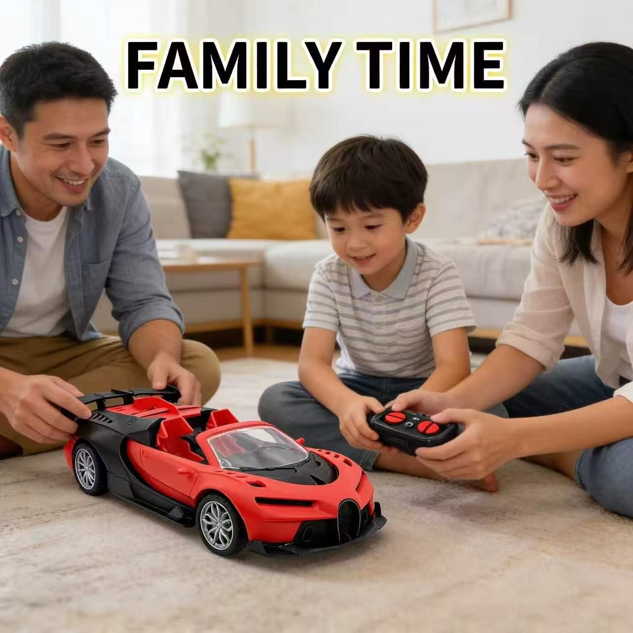 All-Age RC Convertible,Family Game Nights & Playdates,Blue, Red & Neon Green Remote Control Supercars for Birthday Gifts & Presents
