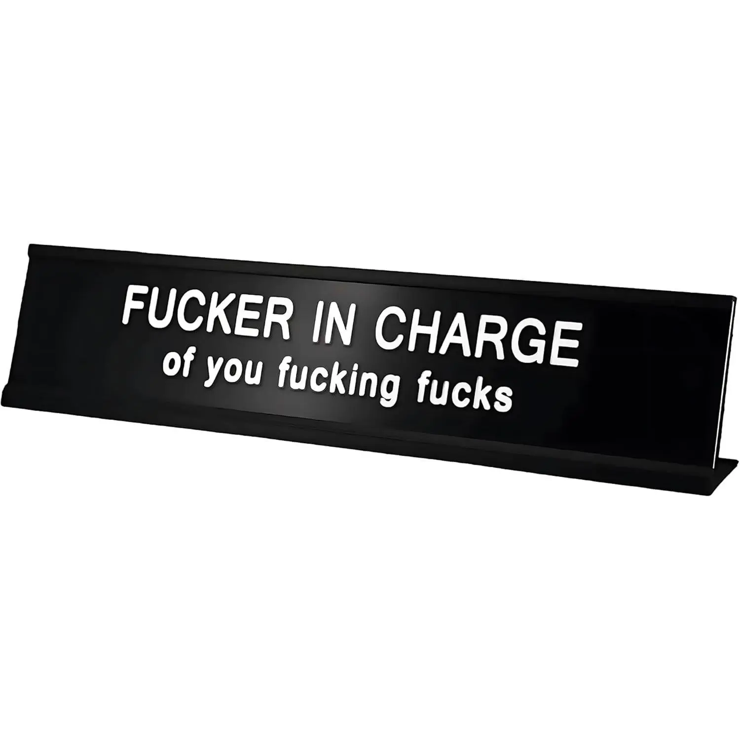 F'ER IN CHARGE OF YOU F'ING F'S DESK SIGN – Funny Office Decor Sign decorative plaque gift aluminium metal stepdad warning road Commanders Fan Metal Auto Tag wall bar fun idea