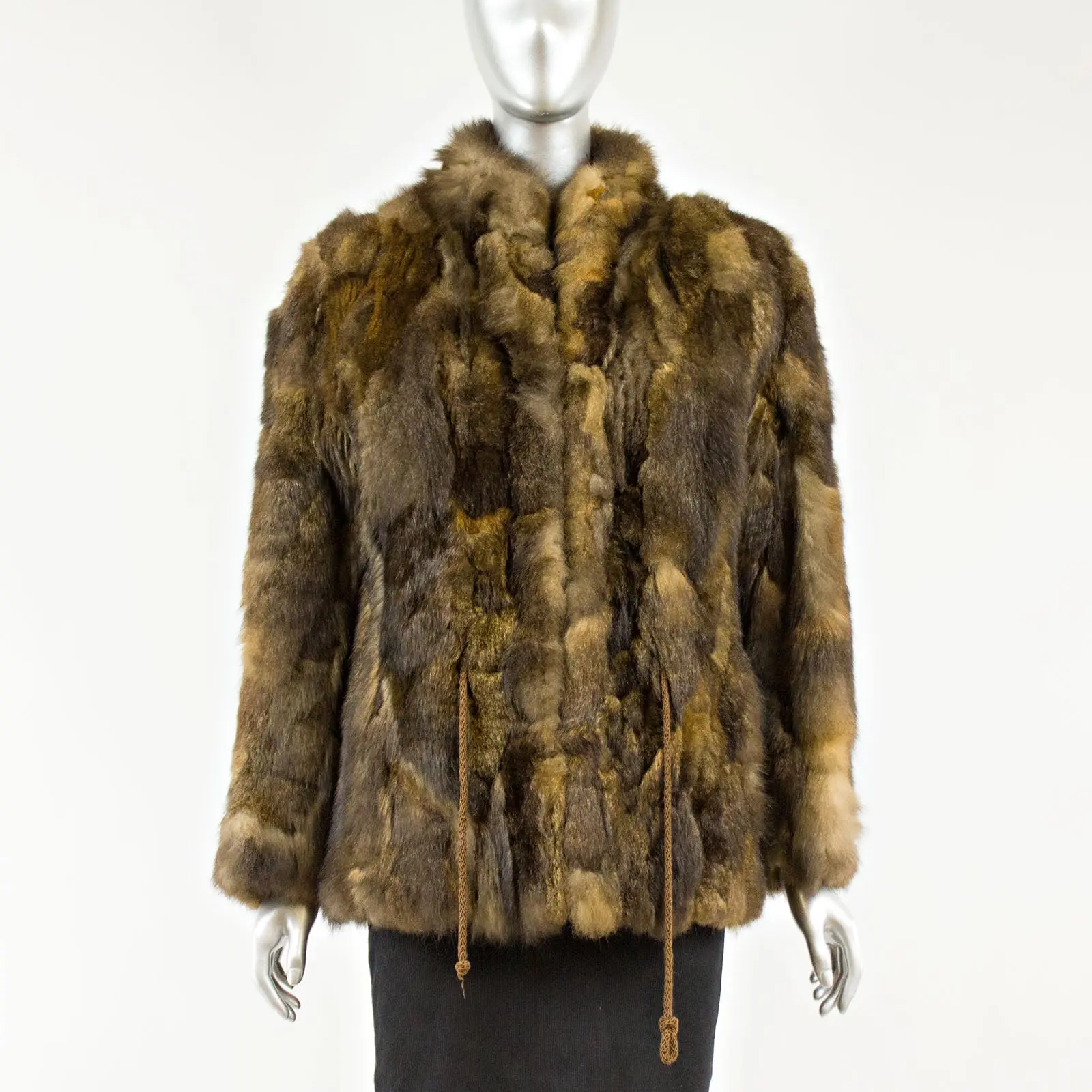 Brown Opossum Section Jacket - Size XS