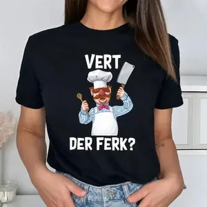 Quirky Chef - themed "Vert Der Ferk?" Graphic Tee