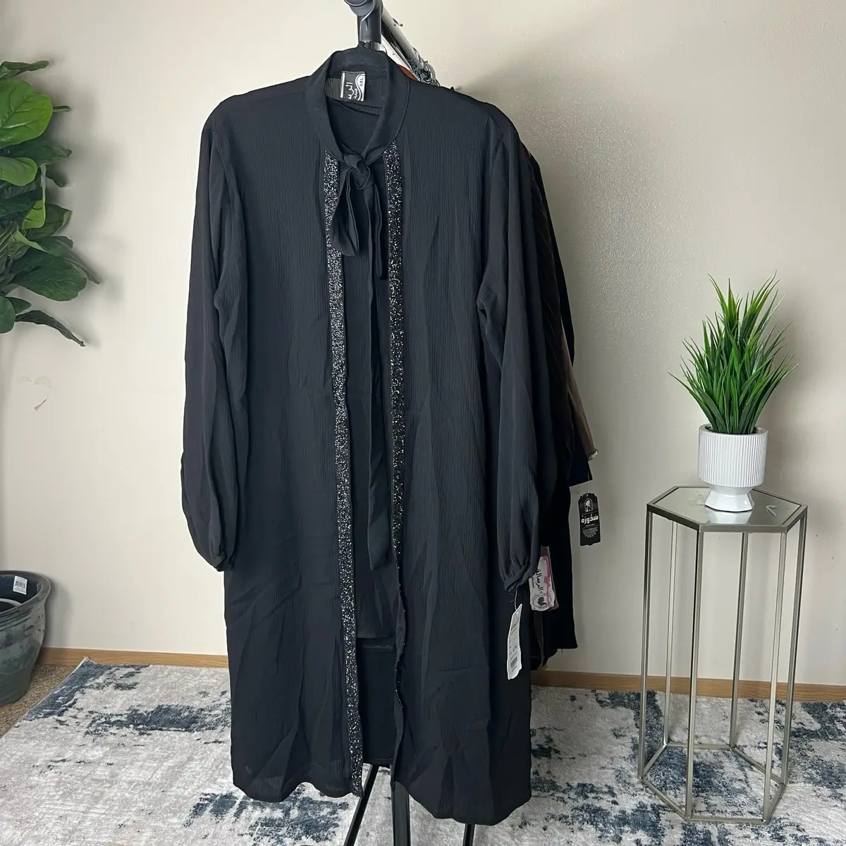 Womens' Black Three-Piece Pant Set and Shirt Dress Size 4xL Made in Egypt - Clothing, Womenswear Comfort Long Sleeve Style
