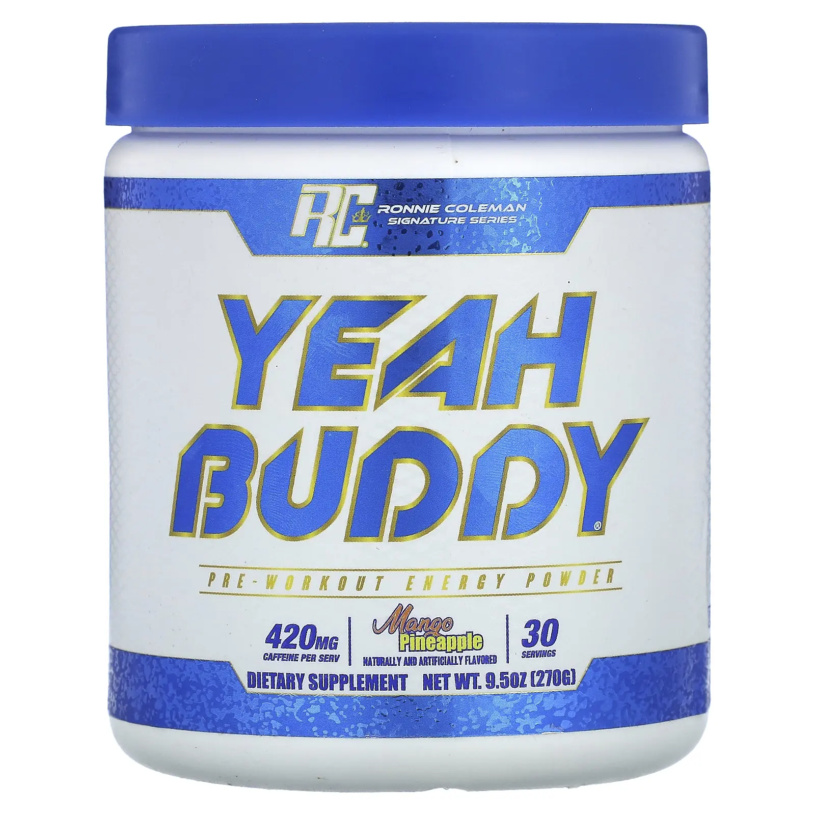 Ronnie Coleman Signature Series, Yeah Buddy, Pre-Workout Energy Powder, Mango Pineapple, 9.5 oz  (270 g)