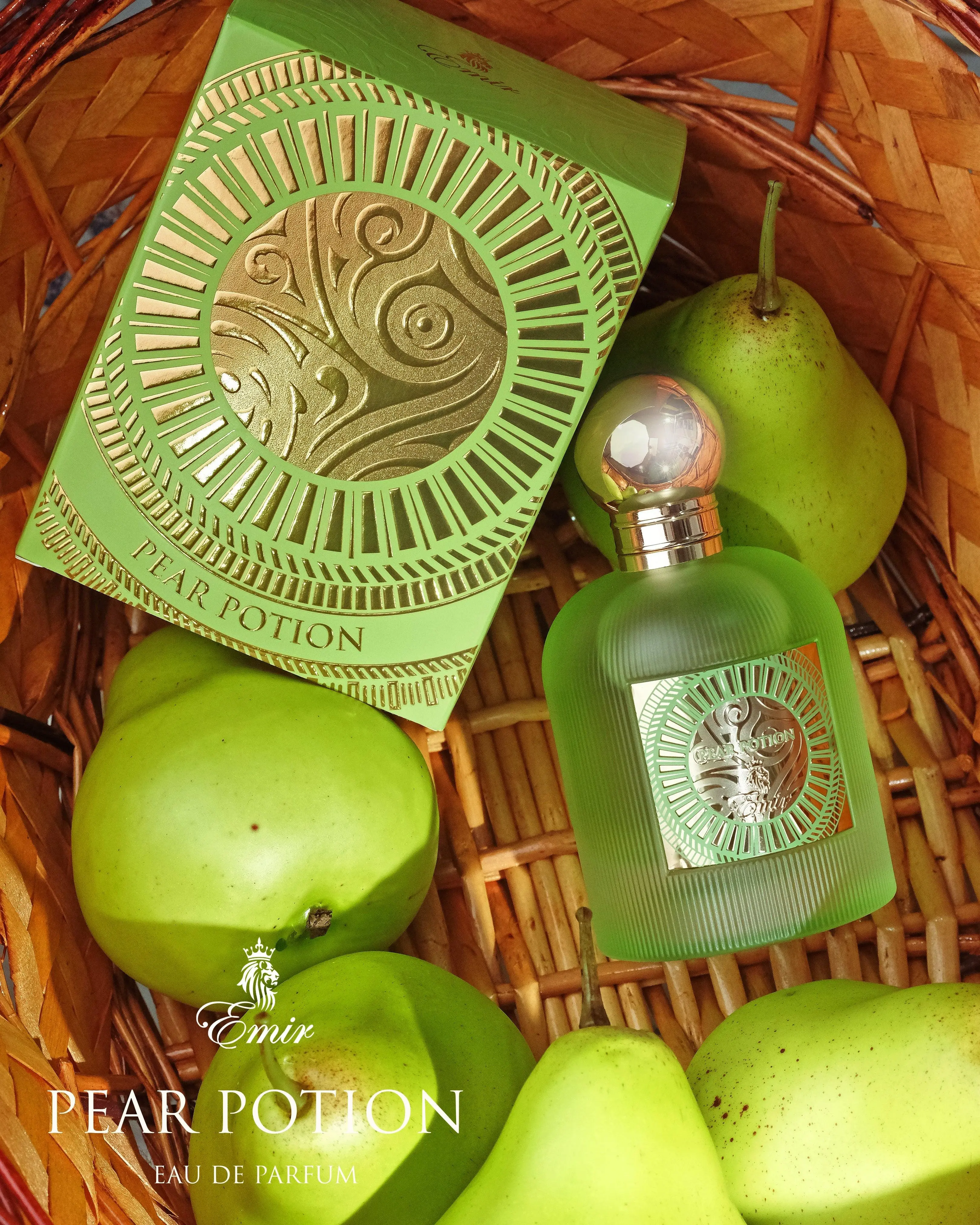 Paris Corner Pear Potion Unisex EDP Spray Bottle, 100ml (3.4oz) - Aromatic Sweet Gourmand Fragrance with Pear, Jasmine, Caramel & Musk Notes, Sweet Fruity Scent