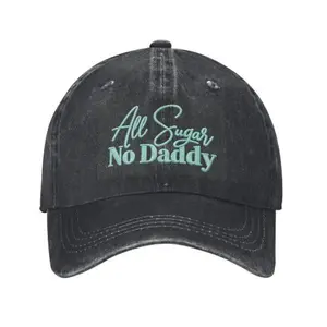All Sugar No Daddy[Tiffany Blue] Printed Adjustable (Up To A Size 8 Head) Premium Trucker Hat