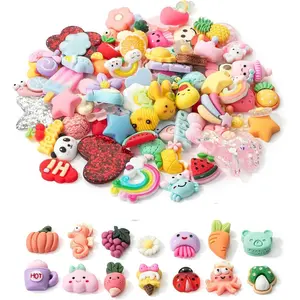 Cute Slime Charms, 100 pcs, Kawaii Flatback Resin Charms for Crafts, Mini Decoden Embellishments for Phone, Junk Cases, Scrapbooking & DIY Decoration, Easter Egg Fillers
