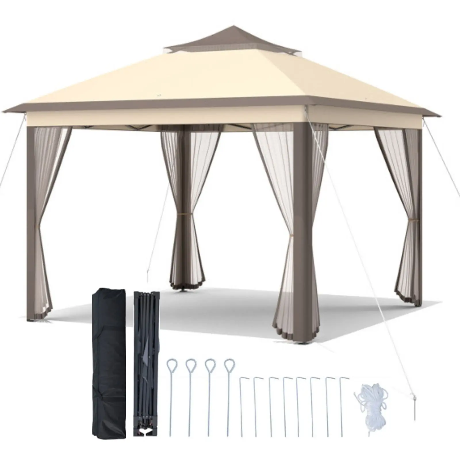 11 FT, WITHOUT Center Lock, Brown