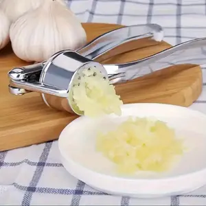 Heavy-Duty Stainless Steel Garlic Press with Stud, Garlic Puree Machine, Garlic Mincer