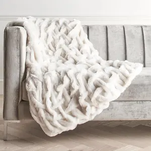 Z Gallerie Oslo Throw Fluffy Blanket Soft Fleece Blanket Z Gallerie Oslo Throw Fluffy Blanket Soft Fleece Blanket