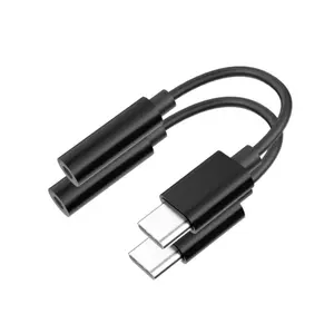 USB C to 3.5mm Audio Headphone Adapter, Type C to Headphone Jack Adapter, Aux Audio Dongle Cable Cord Compatible with iPhone 17 Pro Max/16/15,Samsung Galaxy S25 Ultra/S24/S23,Pixel,iPad Pro, 2 Pack