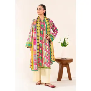 3PC stitched Printed Lawn Suit |  KLP-3931