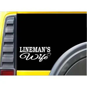 Lineman Wife K350 8 inch Sticker line worker decal