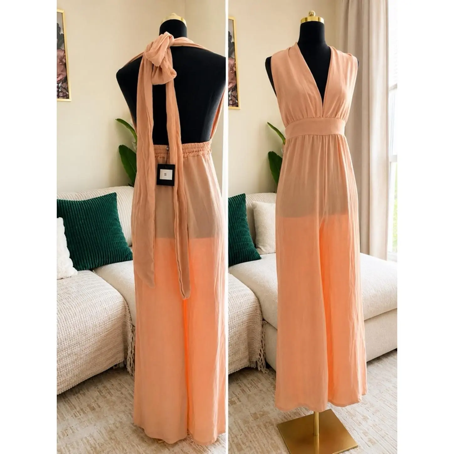 Blush Color Jumpsuit for Women's Fashion