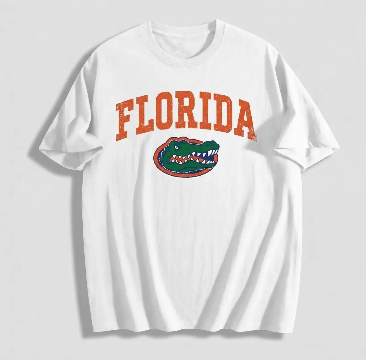 Florida Gators Inspired Vintage T-Shirt | Retro University Style Oversized Tee | Distressed Graphic Cotton Shirt | Unisex Spring Break & Game Day Outfit