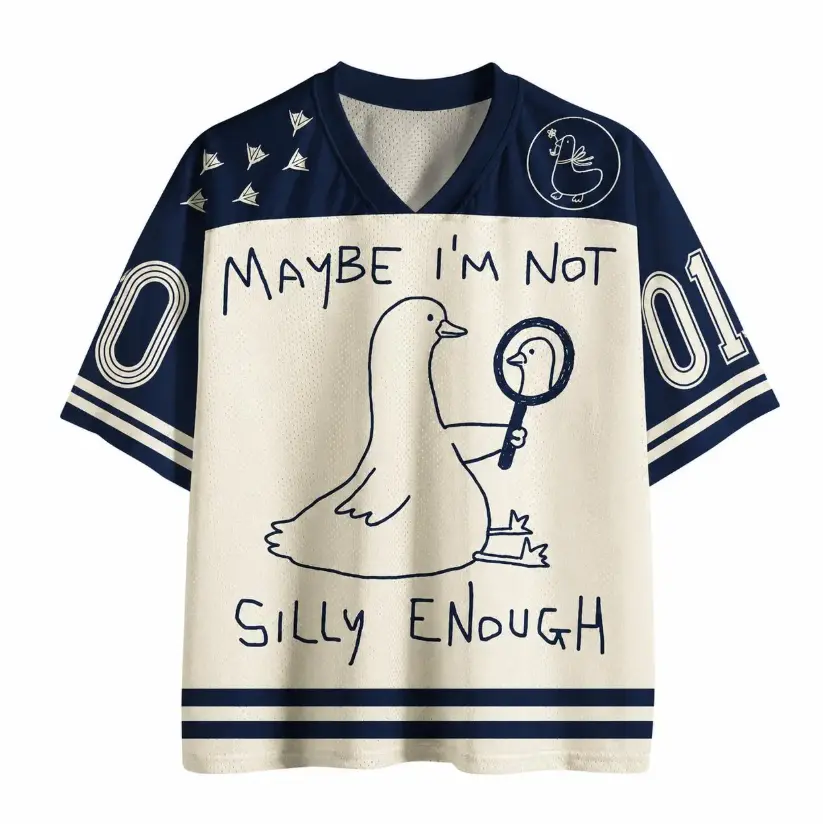 Funny Goose Jersey Shirt, Silly Goose Graphic Tee, Retro Animal Streetwear, Minimalist Duck Oversized Shirt, Cute Meme Sports Jersey