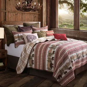 Bear Trail Reversible Quilt Set, Full/Queen