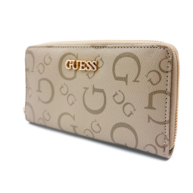 GUESS Lacy SLG Medium Zip-Around Wallet Everyday Logo Style with Secure Zip Closure & Multiple Card Slots for Daily Use