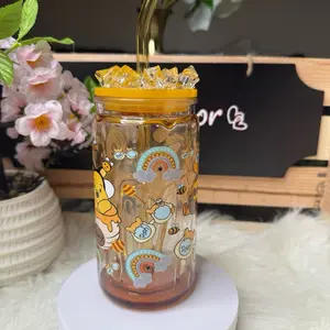 Divertido Osito Come Miel - Fun Honey Bear Design Jar for Sweet Treats and Beverages
