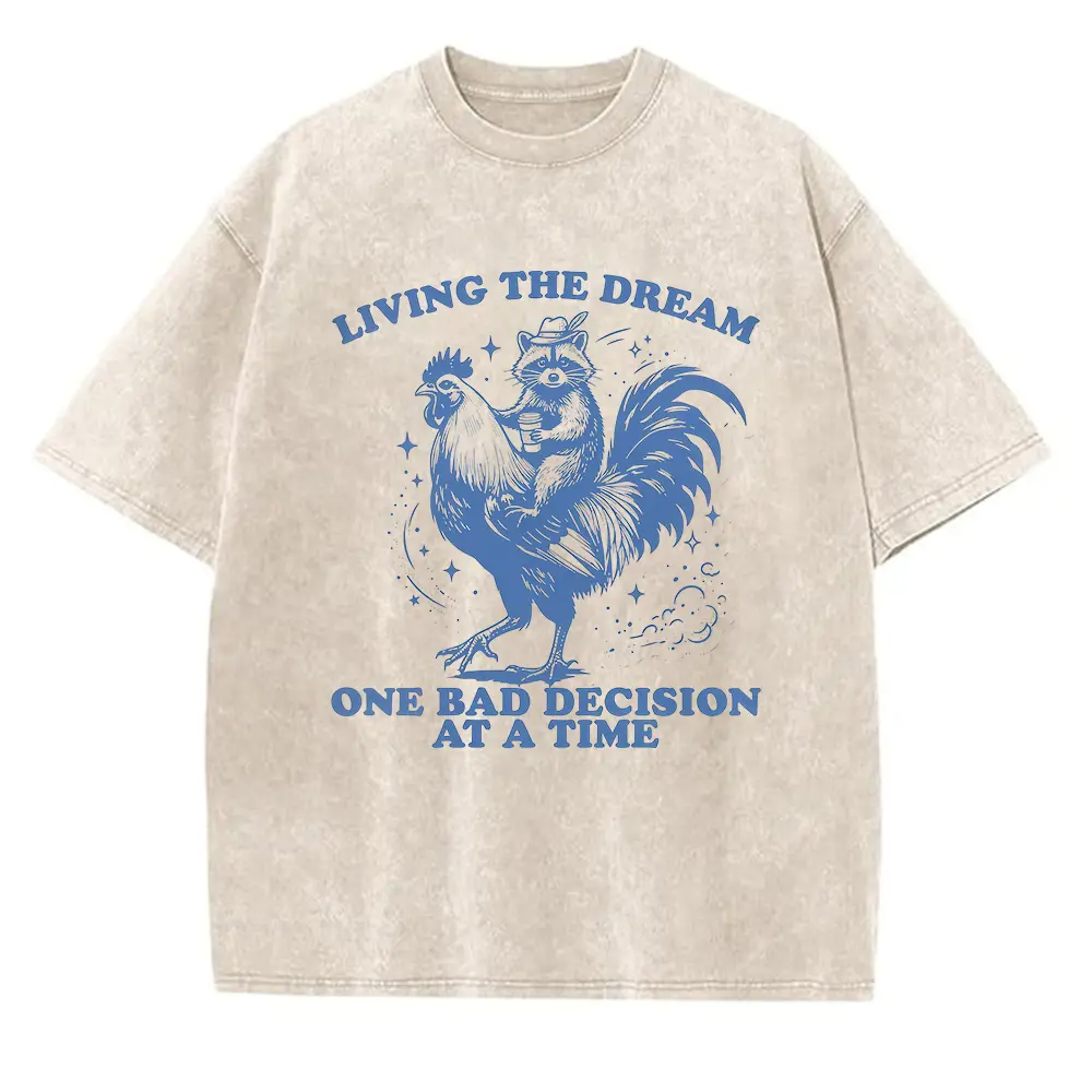 Washed T-shirt-Apricot