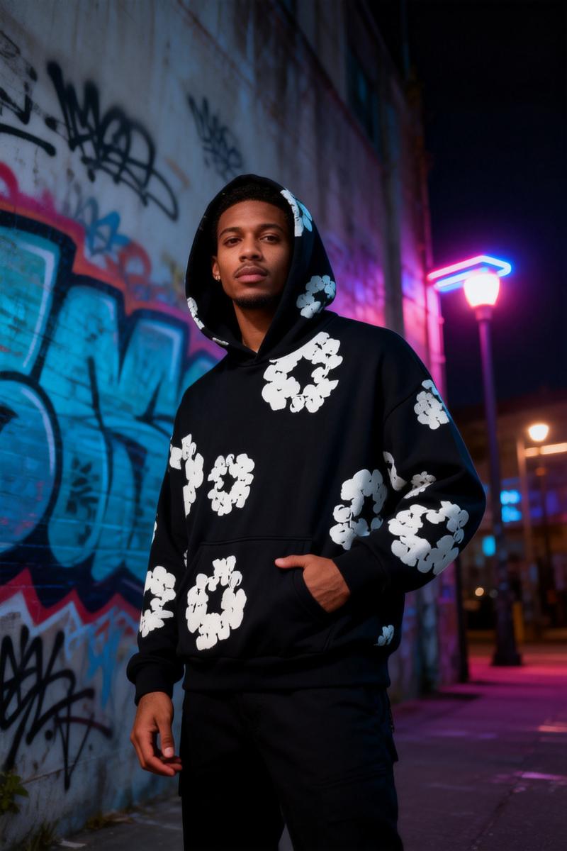 Denim Tears Hoodie Unisex Men Women Flower Hoodies Youth Puff Print Y2k Set Sweatshirt Teen Clothing Designer Trendy Spring Outfits Cute Tops Casual Classic Fabric Menswear