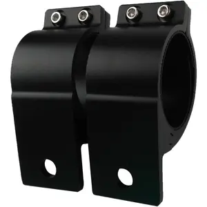 1 Pair 2.5 Inch Aluminum Mounting Bracket Tube Clamp for Bullbar Roof Rack Roll Cage (63.5-66mm/2.5-2.6 Inch Adjustable)