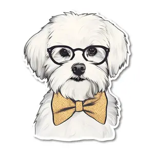 Maltese Dog Vinyl Decal Sticker for Car, Laptop, tumbler, more. # 006990