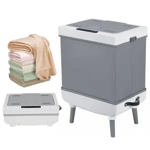Foldable Heated Towel Bucket – 600W Portable Towel Warmer with Adjustable Timer, Fast Heating & Drying, Home Spa Essentials for Bathroom, Bedroom & RV Use (110°F Max Temp)