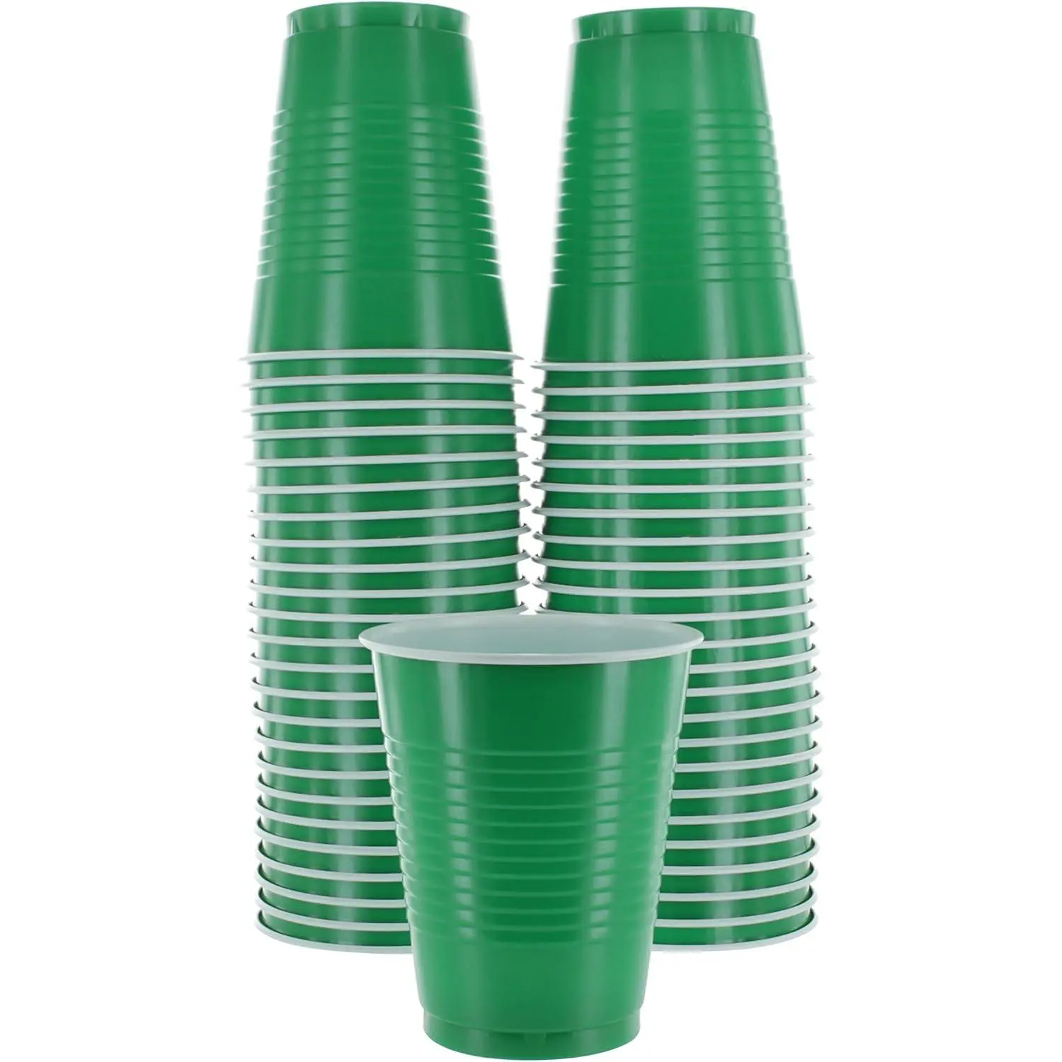 Amcrate Disposable Cups, 18-Ounce Plastic Party Cups, Strong and Sturdy for Wedding, Christmas, Halloween, 50 Pack