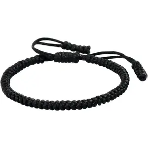 Handmade Tibetan String Bracelet Adjustable Woven Rope Knot Buddhist Kabbalah Protection Lucky Friendship Bracelets for Mens Womens Amulet Gifts