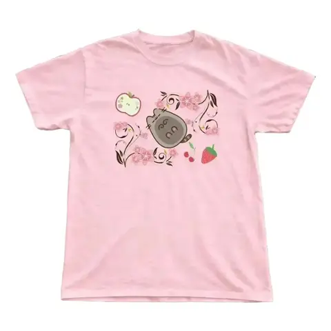Pink Pusheen Cartoon Graphic T-Shirt, Vintage Y2K Cute Cat Tee, Unisex Cotton Casual Streetwear Top, Gift for Men & Women