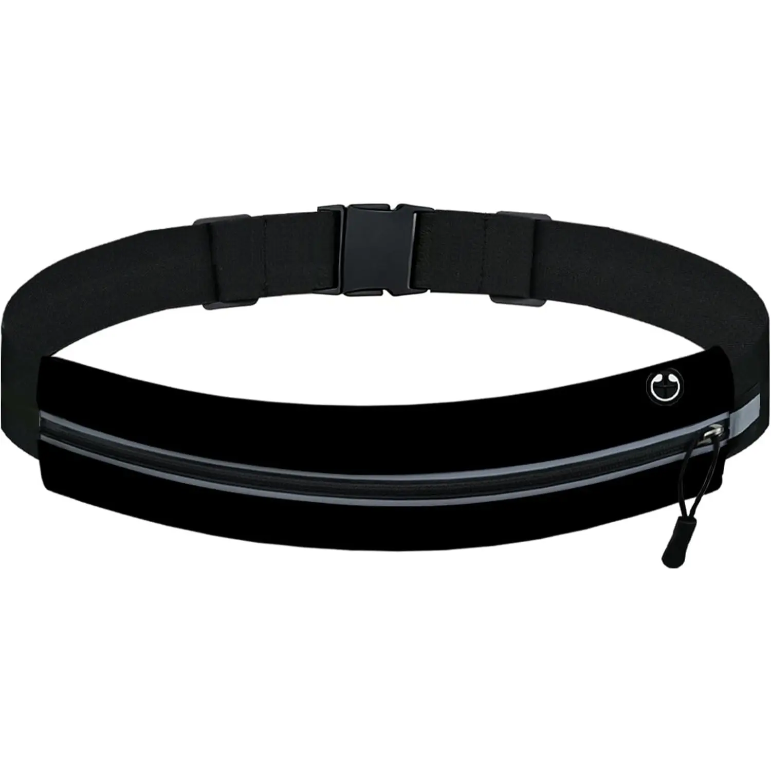 Expandable Running Belt, Adjustable Nylon & Spandex Waist Pack for Men and Women with Reflective Accents, Water-Resistant Phone Holder for Outdoor Sports