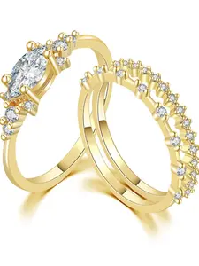 Luxury Engagement Ring Set, Fashion Promise Ring for Women, Elegant Jewelry for Party, Daily Clothing Decor, Trendy All-match & Exquisite Jewelry for Birthday Gift