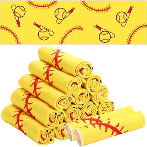 18 count Softball Cooling Towel Bulk 40 x 12 Inch Baseball Cooling Towel  Baseball Party Favor Softball Gifts for Team Ice Towels for   Quick Dry Breathable (Yellow)