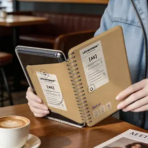 Kindle Protective Case [leather Coiled Notebook], Fits 7" Kindle Paperwhite 12th Gen & Previous Models, Acrylic Transparent Anti-Drop Cover