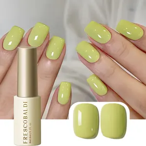 Cylindrical Bottle M-025—New for Fall/Winter 2025 trendy matcha green nail gel, highly saturated glossy shine, fashionable LED nail finish, long-lasting and strong without damaging nails; ideal for salon manicures, DIY at home, a must-have.
