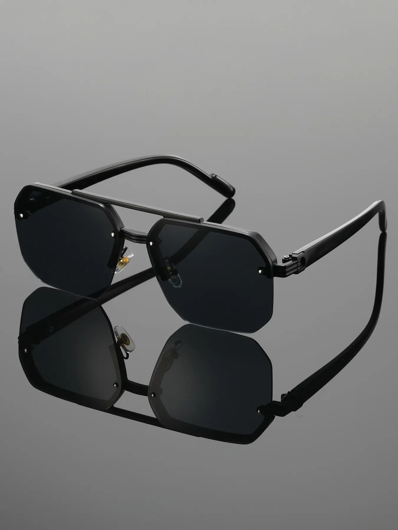 Classic Style Cool Men's Sunglasses, Suitable for Driving, Camping & Business Casual, Fashionable Eyewear, Modern Trendy Sunglasses, Plastic Frame Sunglasses