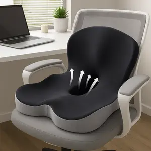 Back Support Seat Cushion - Memory Foam Chair Pad