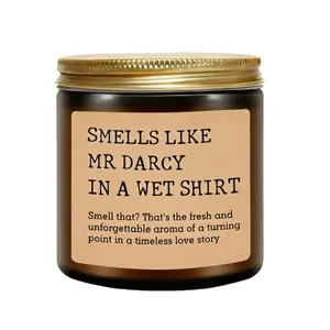 Mr Darcy Scented Candle - Floral Scented Pride and Prejudice Gifts for Women, Men - Bookish, Reading, Literary, Book Lovers Gifts for Jane Austen Fans - Funny Christmas, Birthday Decor for Readers, Bookworm, Librarian