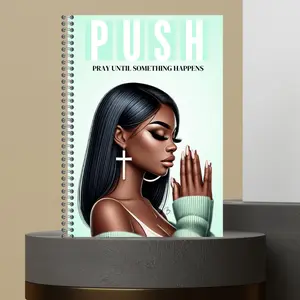 11. P.U.S.H. Pray Until Something Happens Prayer Journal Matte Hard Cover 120 Pages Spiral Bound Notepad for Spiritual Growth
