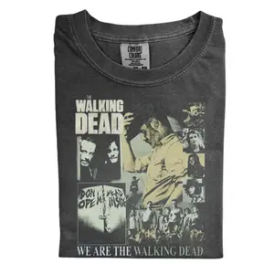 The Vintage Walking Dead Collage Comfort Color Shirt, Zombie Series Shirt, Gift for Men, Vintage Horror Shirt, Gift for Women, Crew Neck T-shirt, Trending T-shirt