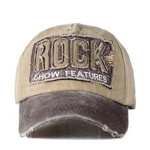 Washed distressed baseball cap, unique multifunctional men's hat, color-blocked duckbill cap, fashionable sun hat