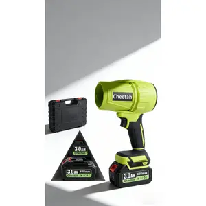 Cheetah Cordless Leaf Blower – 48V Max Brushless Motor, 2*6000mAh Batteries, 1500G Thrust for Car Drying, Yard Cleanup & Light Snow Removal