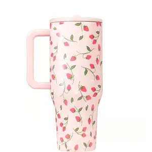 HydroJug Tumbler Pink Strawberry HOT TREND Limited Edition Insulated Reusable Water Bottle Eco-friendly Drinkware VacuumFlask - Flasks