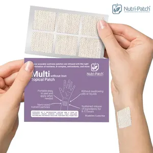 NUTRI-PATCH MULTI (Iron-Free) Nourishing Skin Patches with Vitamin C, B Complex, D3, Magnesium, Zinc (30 Count)