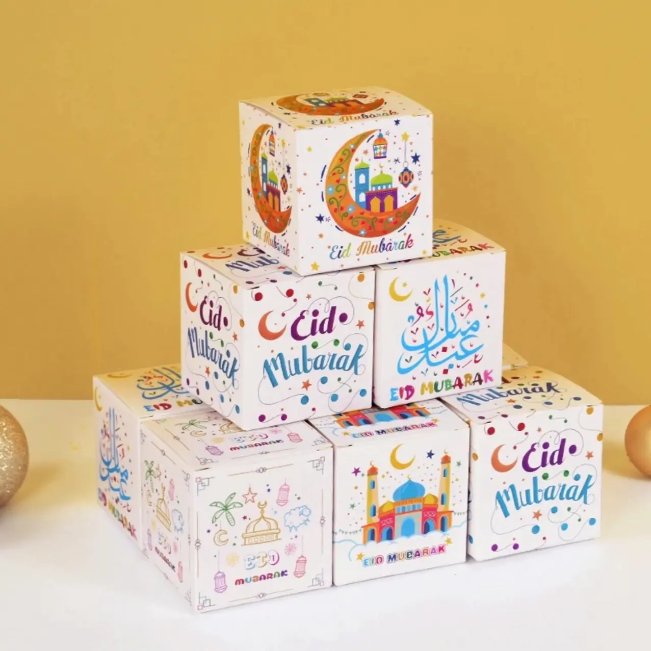 Eid Mubarak Assorted Favor boxes 8 pack